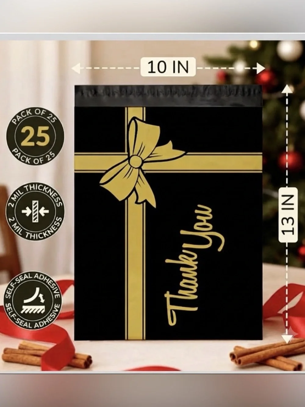 150PC Bundle~ 25 Poly Mailers, 25 Cards & 100 Stickers